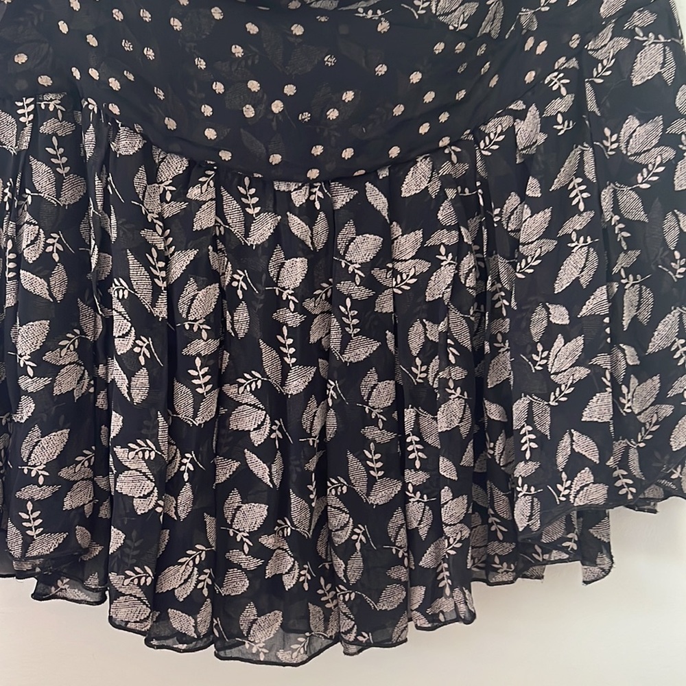 Isabel Marant Etoile Mini Skirt Prune Black Printed Georgette - Picture 8 of 10